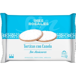tortitas con canela sin azúcar 6 unidades envase 180 g - Ines Rosales