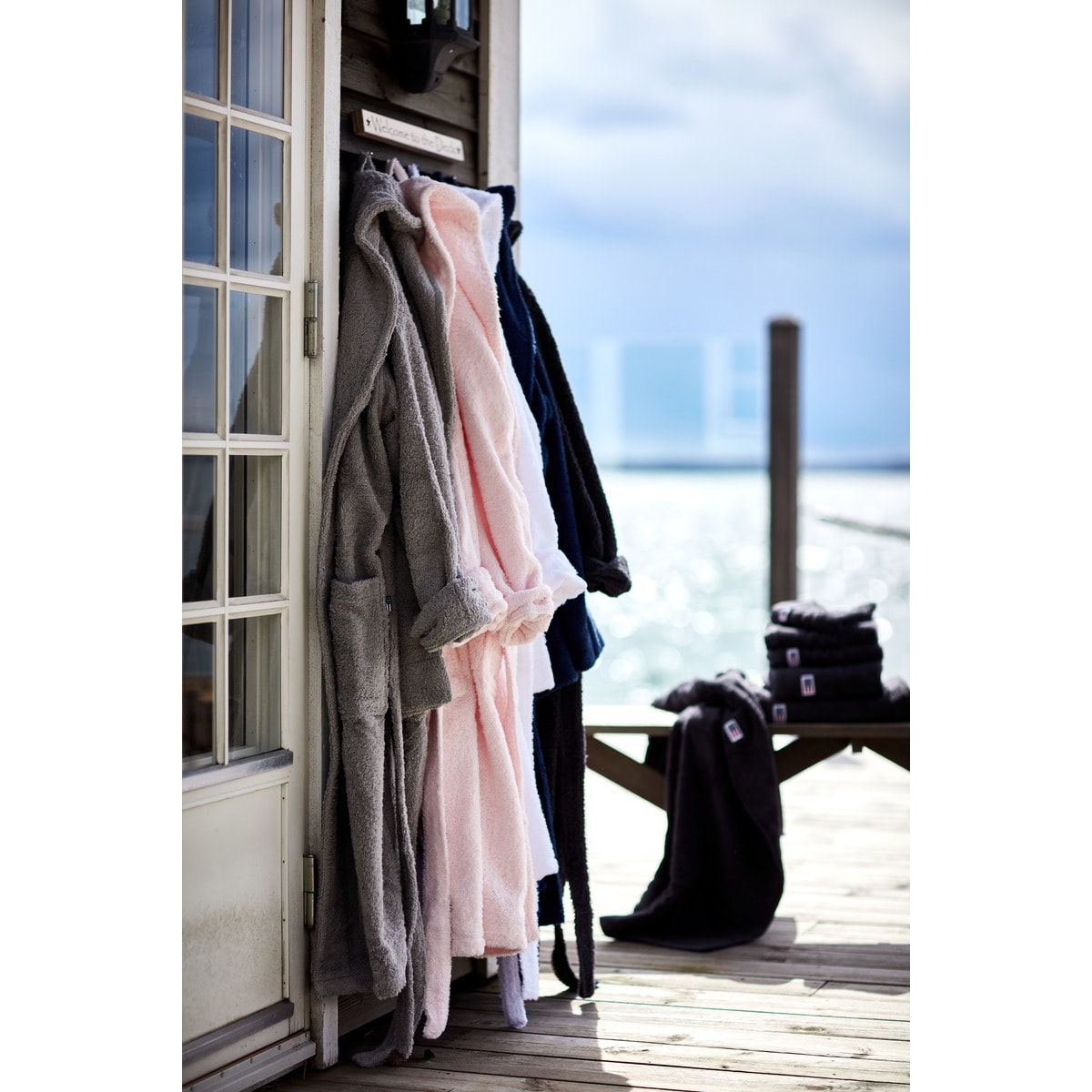 Roupão unissexo algodão e poliéster 400 gr/m2 Icons Cinzento-3