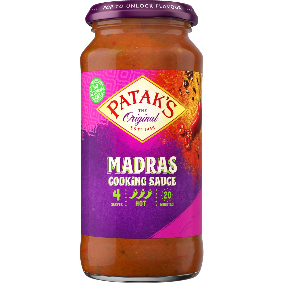Molho Indiano Madras frasco 450 g