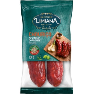 Chouriço de Carne unidade 200 g - Salsicharia Limiana