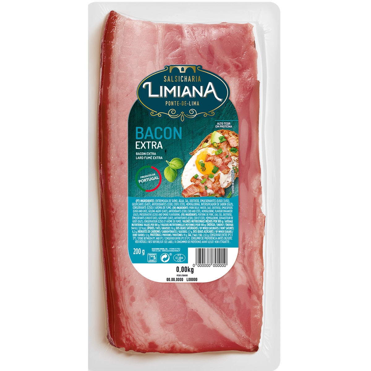 Bacon Extra em Nacos embalagem 200 g