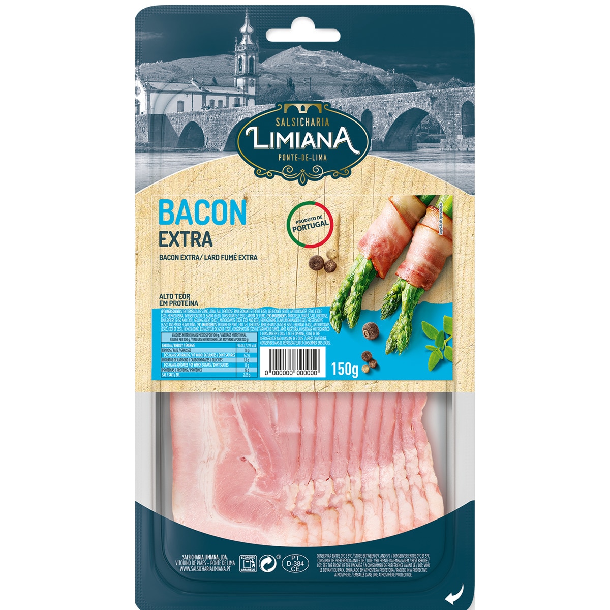 Bacon Extra em Fatias embalagem 150 g