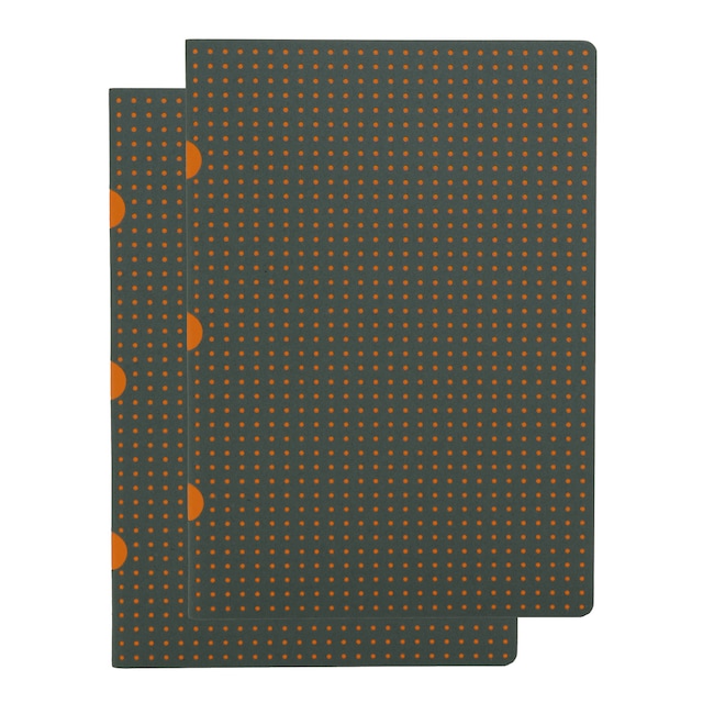 Imagen 0 de Pack 2 Libretas Cahier Círculo A5 Milimetrado Paper-Oh Gris y Naranja
