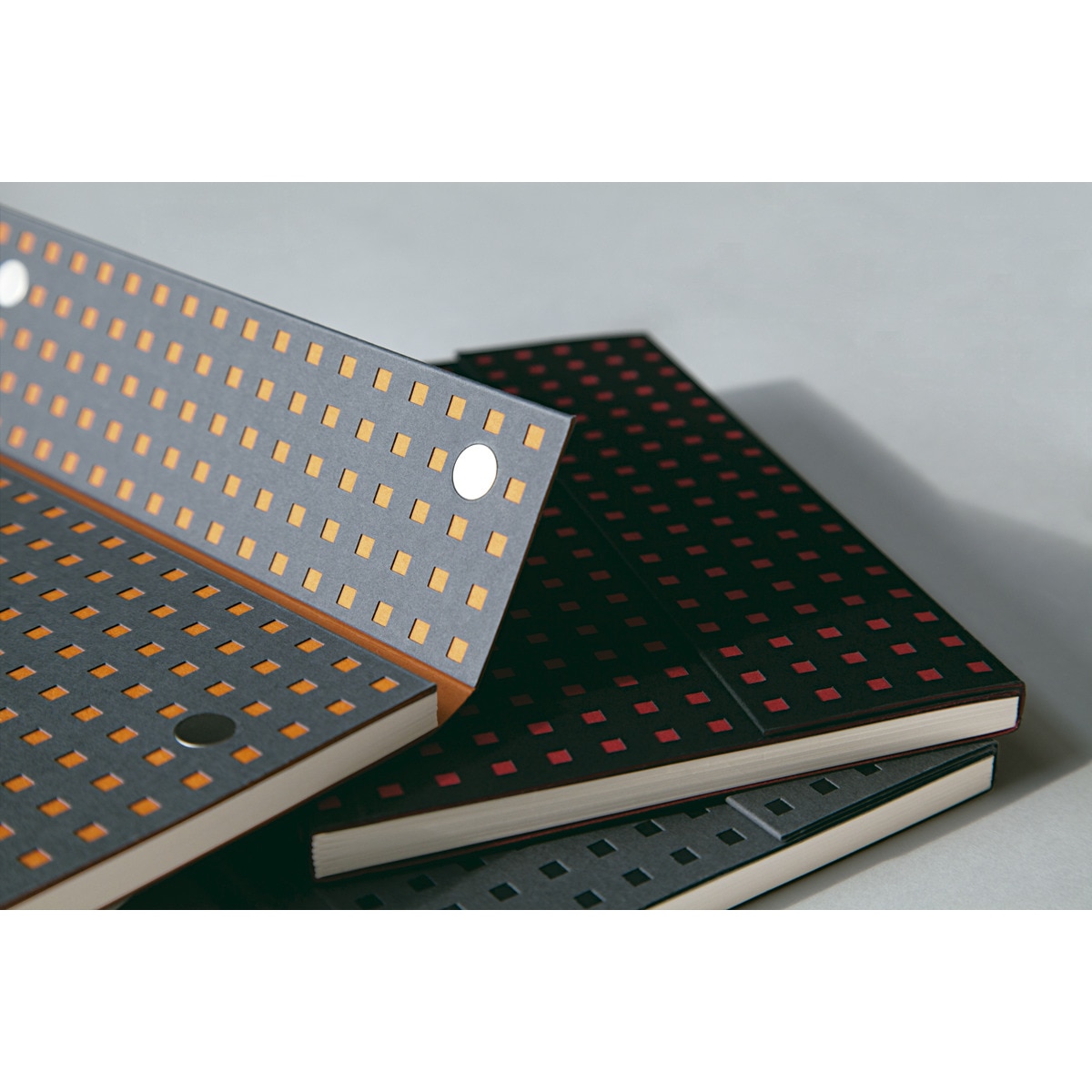 Bloco liso A4 Quadrado cinzento e preto Cinzento / Preto-3