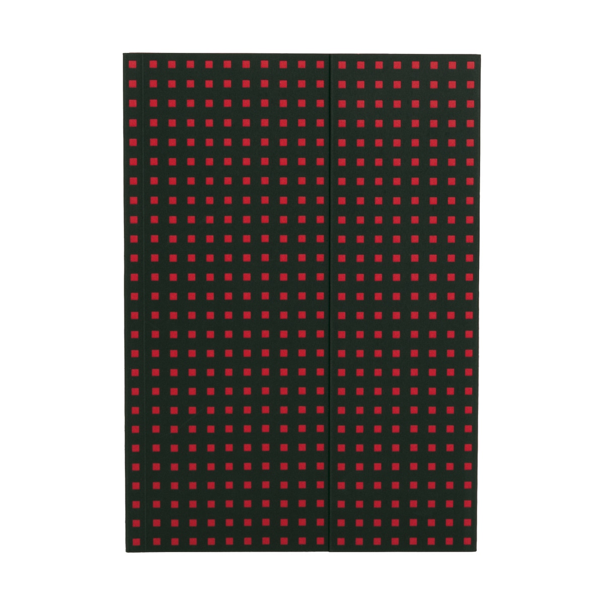 Bloco liso B5 Quadrado preto e vermelho Preto / Vermelho-1