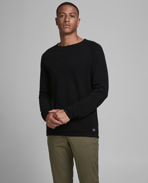 Jersey de hombre negro con cuello caja · Jack \u0026 Jones · El Corte Inglés