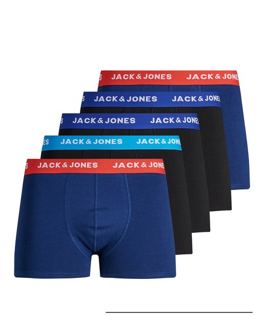 Pack de 5 boxers de punto de hombre azul · Jack \u0026 Jones · El Corte Inglés