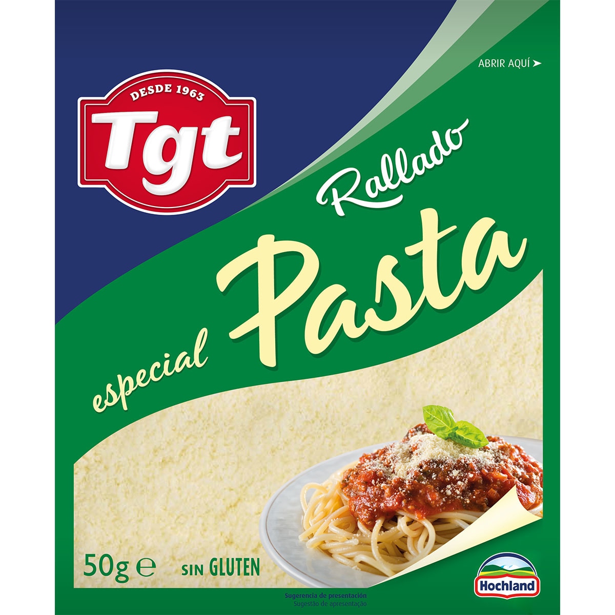 queso rallado especial pasta bolsa 50 g