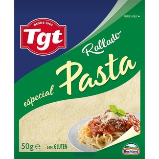 queso rallado especial pasta bolsa 50 g - Tgt
