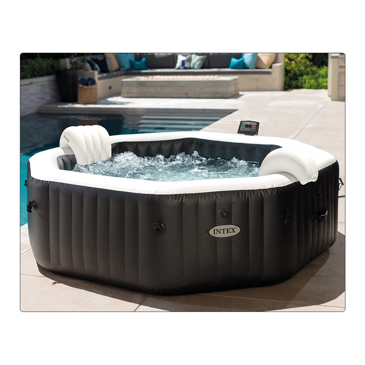 Spa Hinchable PureSpa Deluxe Ø 218 x 71 cm Negro-8