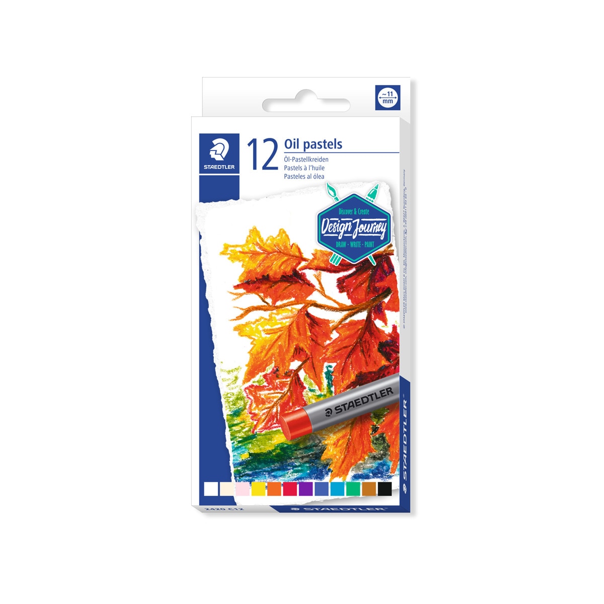 Pack com 12 Pastéis ao Óleo Cores Sortidas 1