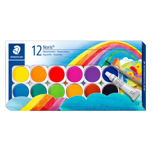 Imagen 0 de Pack con 12 Acuarelas Noris Staedtler en Colores Surtidos
