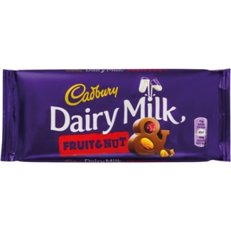 Chocolate com Frutos Secos e Nozes embalagem 110 g - Cadbury Dairy Milk
