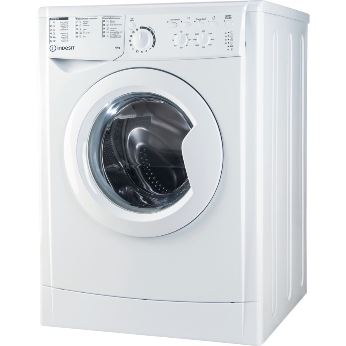 Máquina de Lavar Roupa Indesit EWC 61251 W SPT N Carga Frontal de 6 kg e de 1200 rpm - Branco Branco-1
