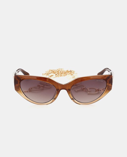 Gafas de sol de mujer Guess Cat eye en marrón con cadena de la marca ·  Guess · El Corte Inglés