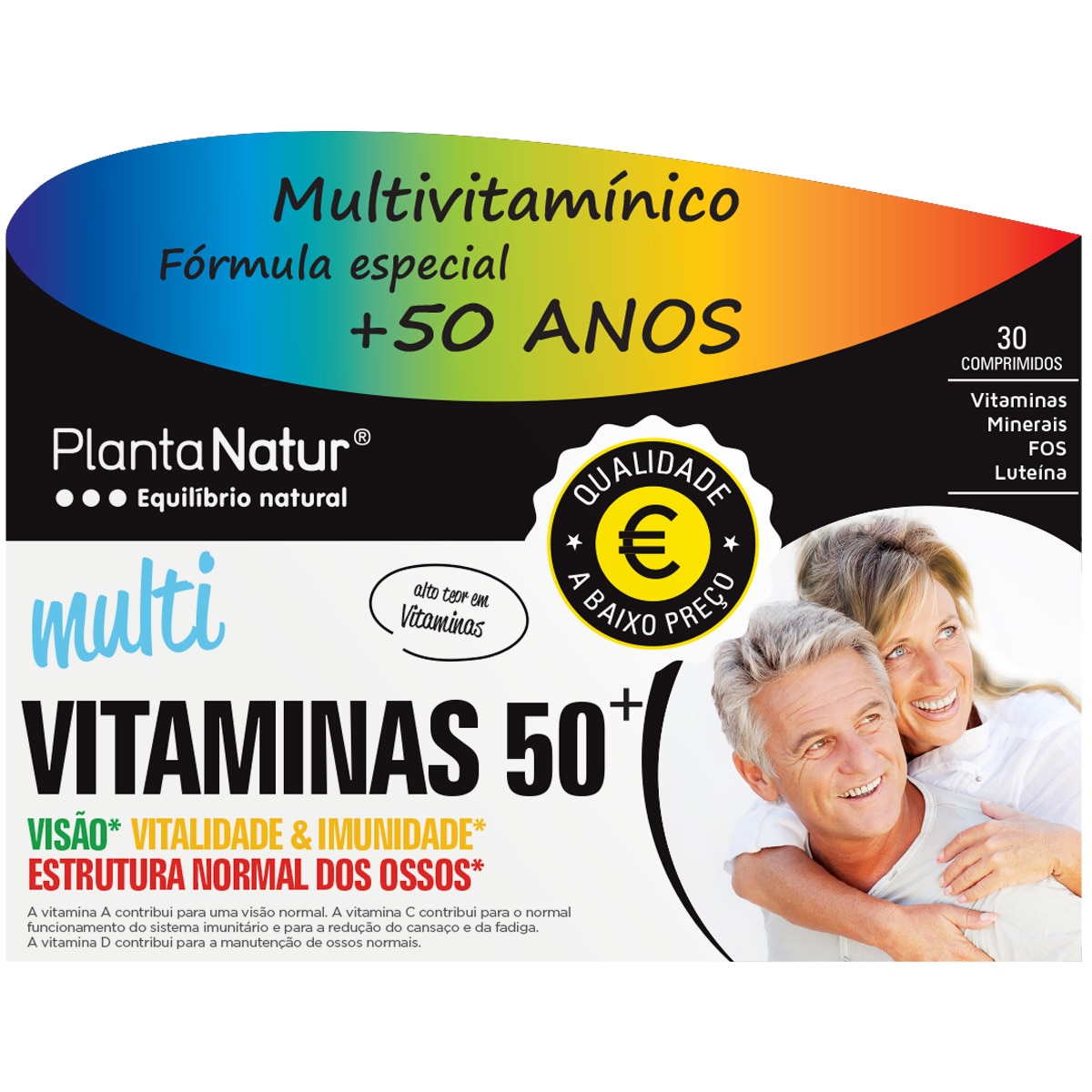 Multi Vitaminas + 50 Anos embalagem 30 comprimidos