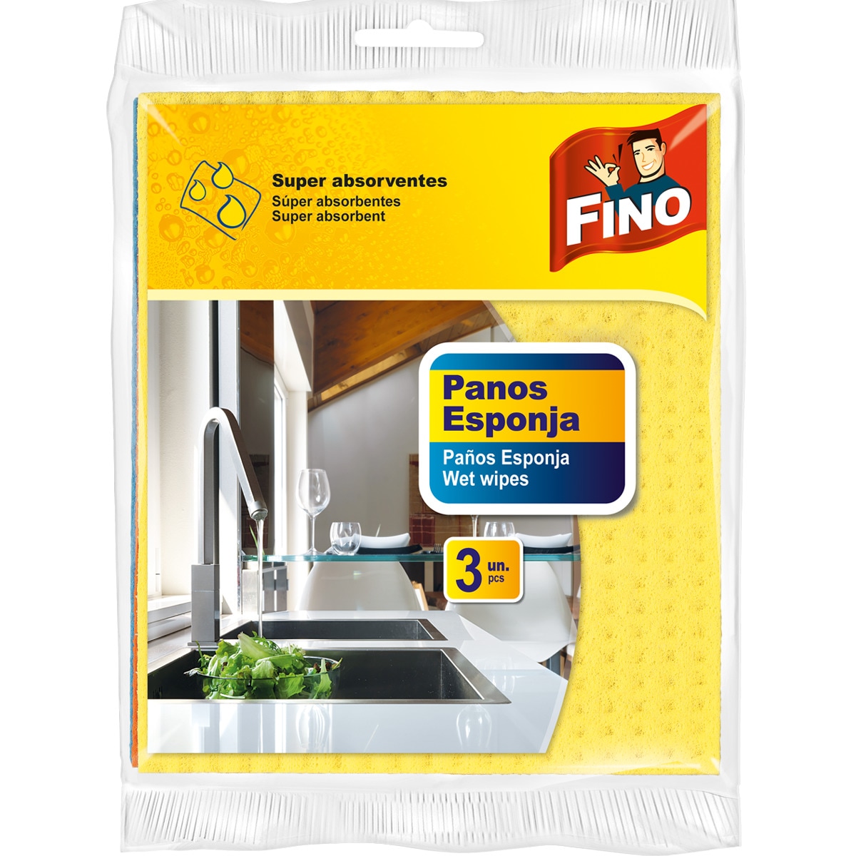 Pano Esponja embalagem 3 unidades