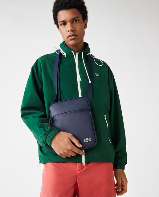 Bandolera de hombre Lacoste azul con cremallera · Lacoste · El Corte Inglés