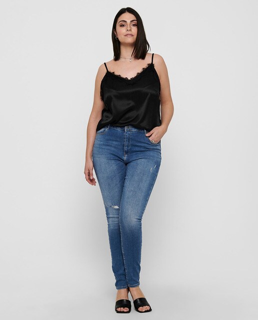 Vaquero mujer talla grande elástico con bolsillos · Only Carmakoma · El  Corte Inglés