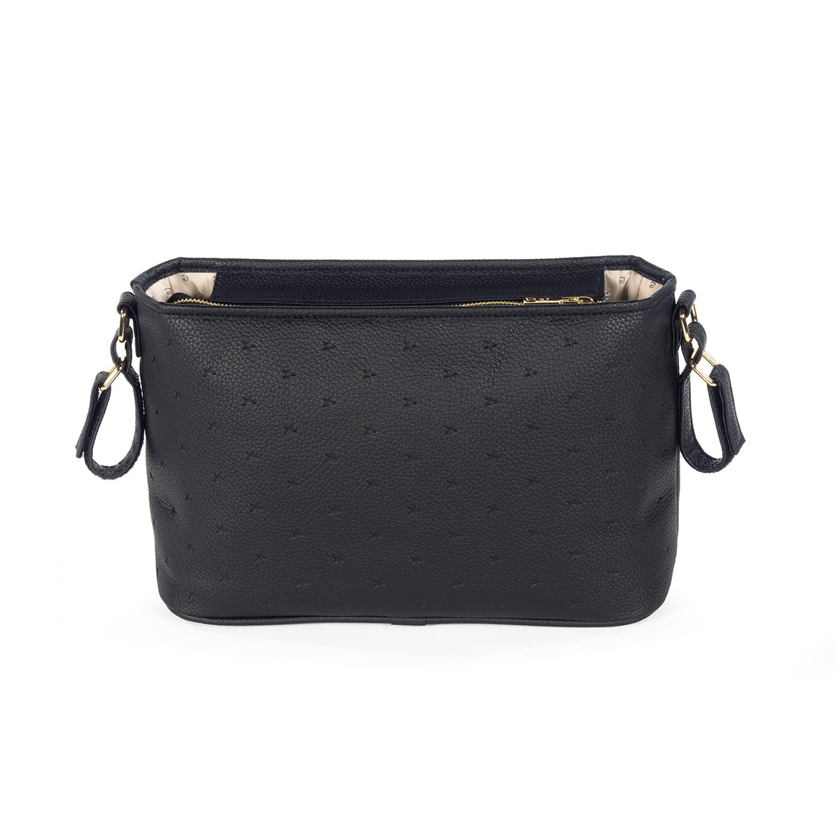 Bolso Organizador Pasito a Pasito London polipiel dibujo estrellas Negro-4