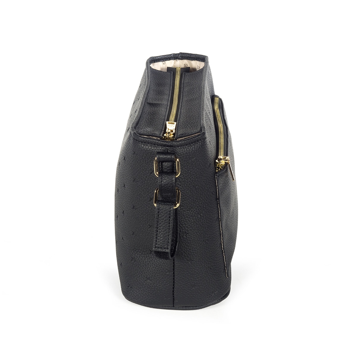 Bolso Organizador Pasito a Pasito London polipiel dibujo estrellas Negro-3