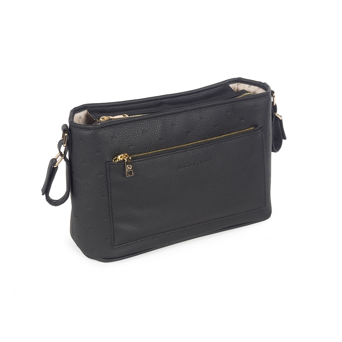 Bolso Organizador Pasito a Pasito London polipiel dibujo estrellas Negro-2