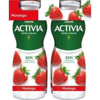 Bifidus Líquido de Morango Pack 4 unidades embalagem 160 g - Activia