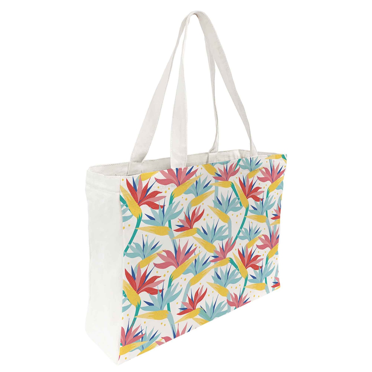 Bolsa Algodón Imagen Ave del Paraiso Draeger Blanco Blanco-1
