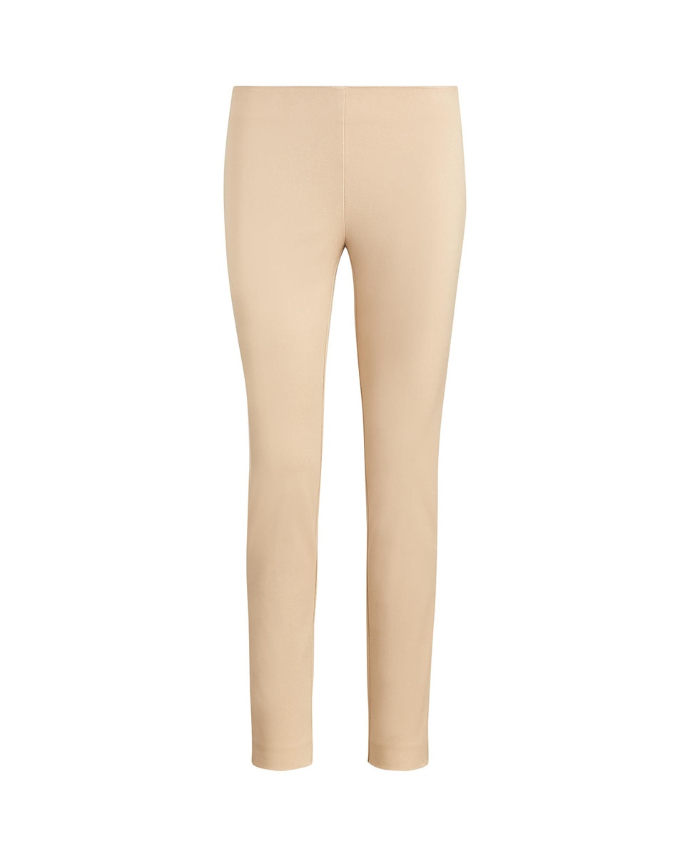 Calças skinny lisas de mulher Areia-4