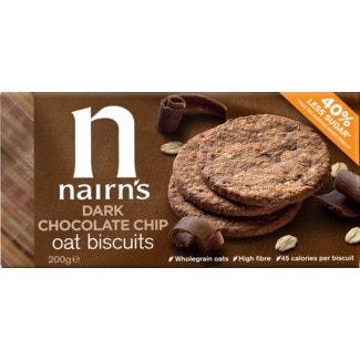 Bolachas de Aveia com Pepitas de Chocolate Preto embalagem 200 g - Nairn's