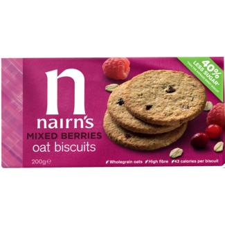 Bolachas de Aveia com Pepitas de Bagas Diversas embalagem 200 g - Nairn's