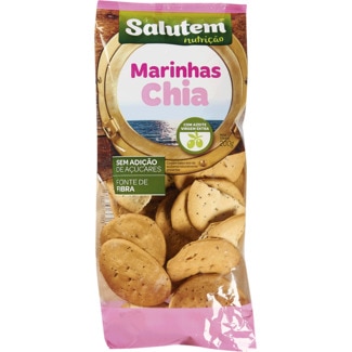 Bolachas Marinhas com Chia sem Açúcar embalagem 200 g - Salutem