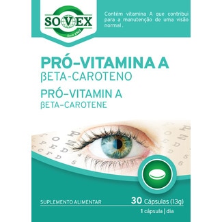 Provitamina A embalagem 30 cápsulas - Sovex