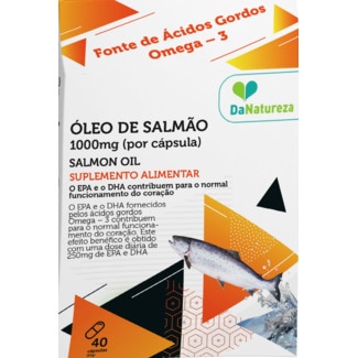 Óleo de Salmão 1000 mg embalagem 40 cápsulas - Da Natureza