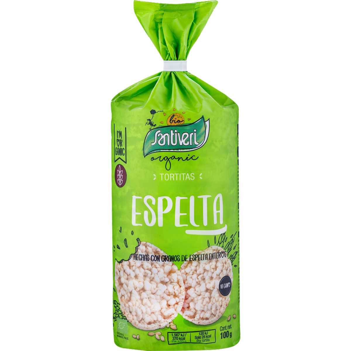 Tortas de Espelta Biológicas embalagem 90 g