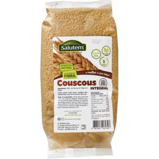 Couscous Integral Vegan sem Sal embalagem 400 g - Salutem