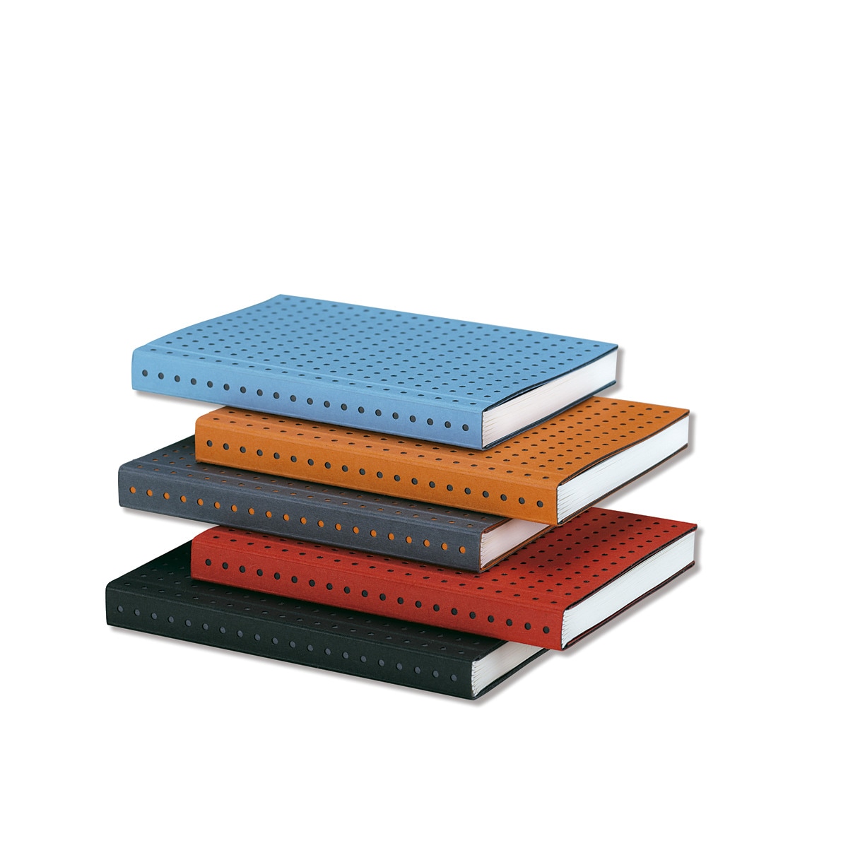 Libreta Lisa A7 Circulo Paper-Oh Naranja sobre Gris 2