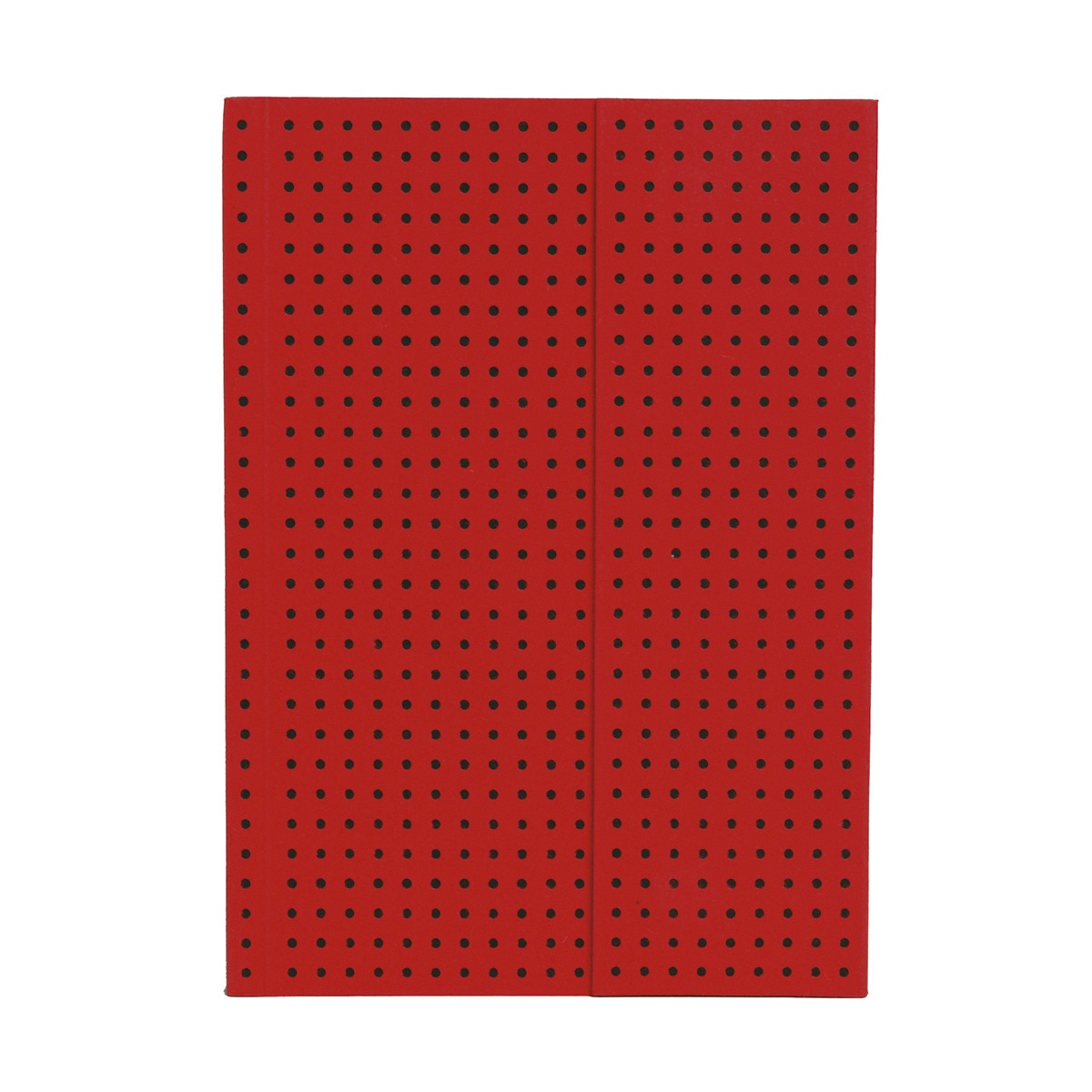 Bloco liso A6 Círculo vermelho sobre preto 1