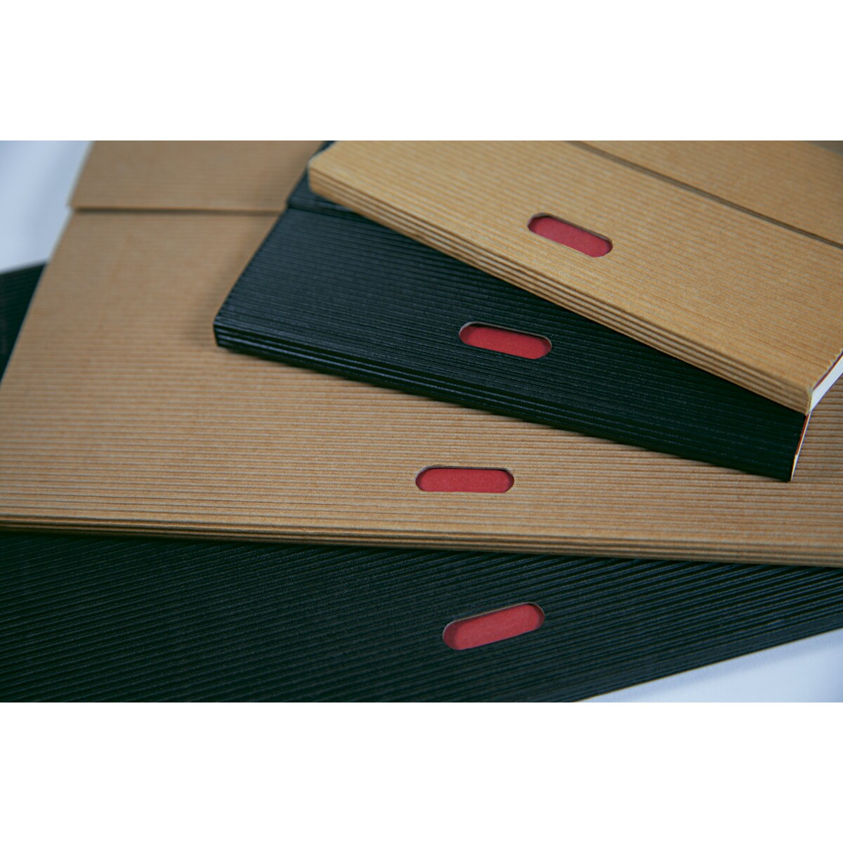Bloco Ondulado Natural B5 Liso Paper-Oh preto e vermelho Preto / Vermelho-2