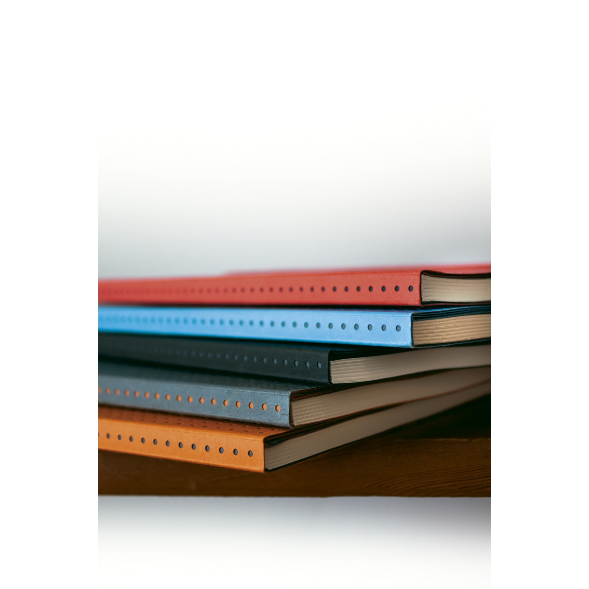 Bloco liso A4 Círculo cinzento sobre laranja Cinzento / Laranja-5