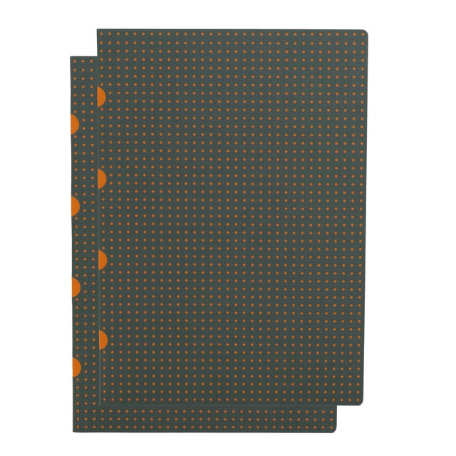 Imagen 0 de Pack 2 Libretas Rayadas A4 Cahier Circulo Paper-Oh Gris sobre Naranja