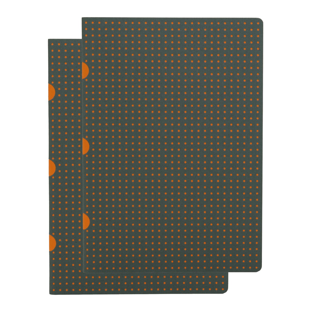 Pack de 2 blocos lisos A5 Cahier Círculo cinzento sobre laranja Cinzento / Laranja-1