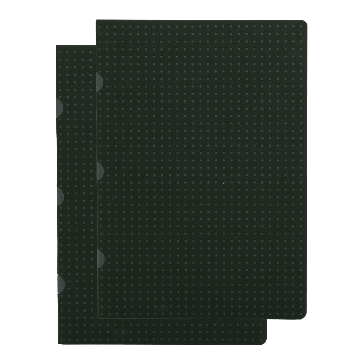 Pack de 2 blocos lisos A5 Cahier Círculo preto sobre cinzento Preto-1