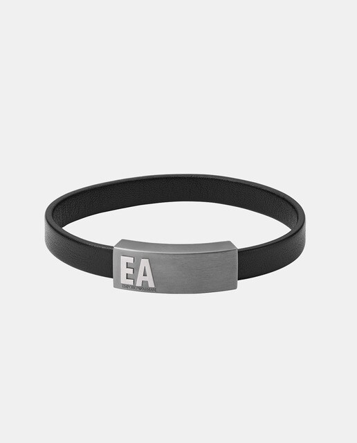 Pulsera de hombre Emporio Armani Essential de piel negra · Emporio Armani ·  El Corte Inglés