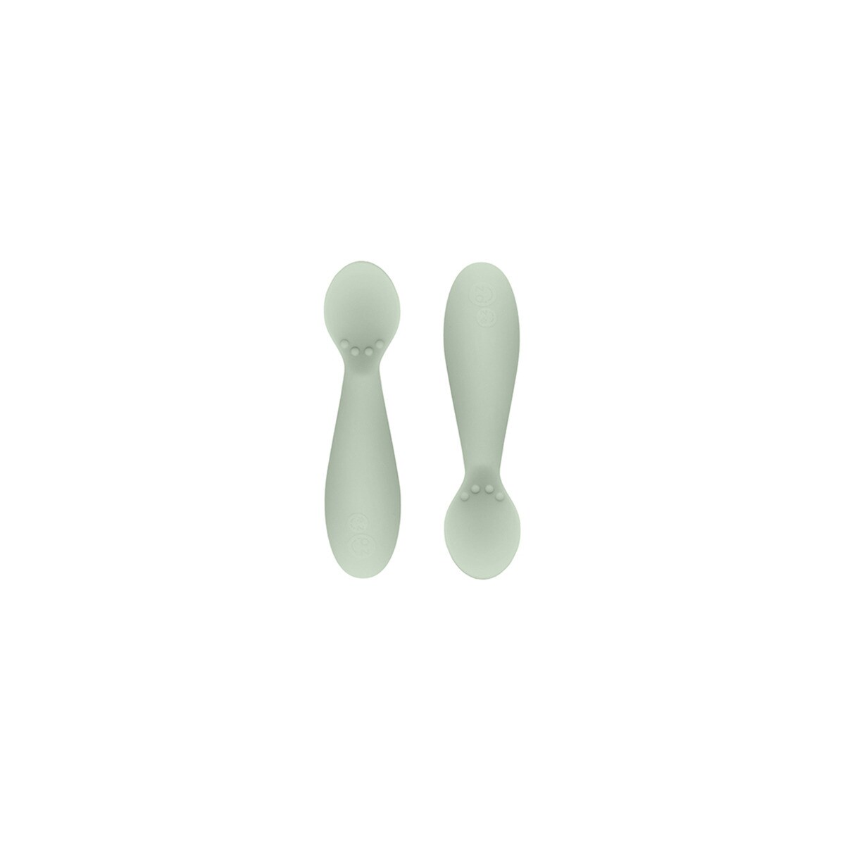 Set de 2 cuillères EZPZ Tiny Spoons (+4 M) en silicone Sauge