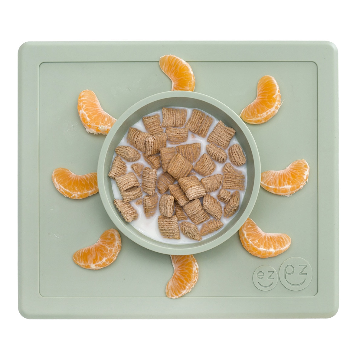 Bowl silicona EZPZ Happy Bolw (24M+) Gris verdoso-3