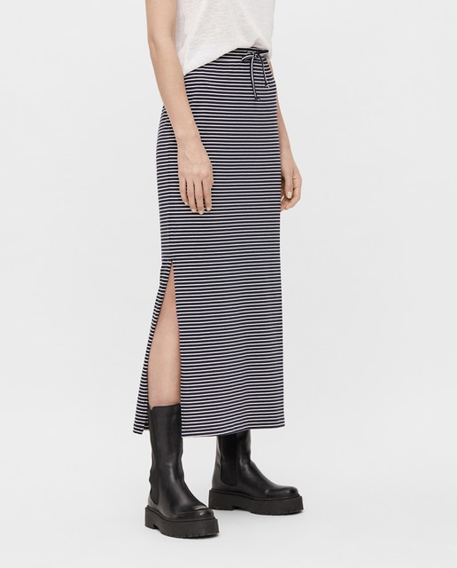 Imagen 0 de Falda larga con lazada en la cintura