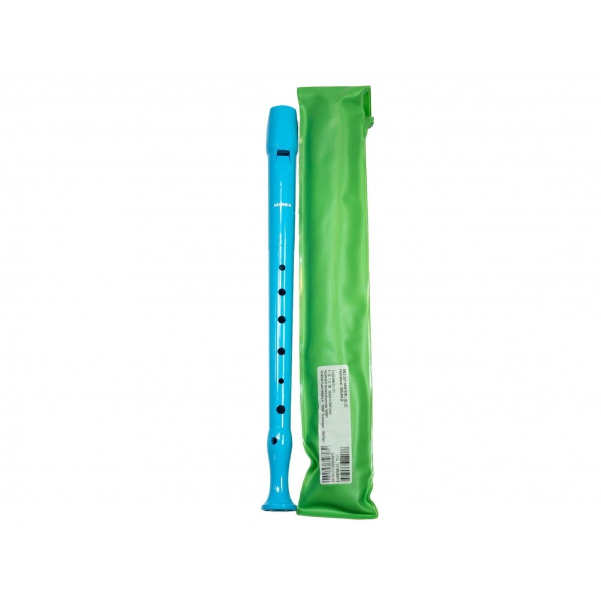 Flauta Hohner Plástico cor azul-celeste Capa verde 2