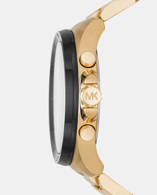 Reloj de hombre Michael Kors Brecken MK8848 cronógrafo de acero dorado · Michael  Kors · El Corte Inglés