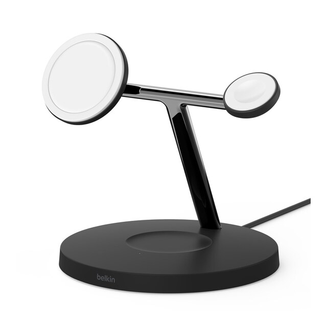 Imagen 0 de Cargador inalámbrico Belkin 3 en 1 con MagSafe Negro